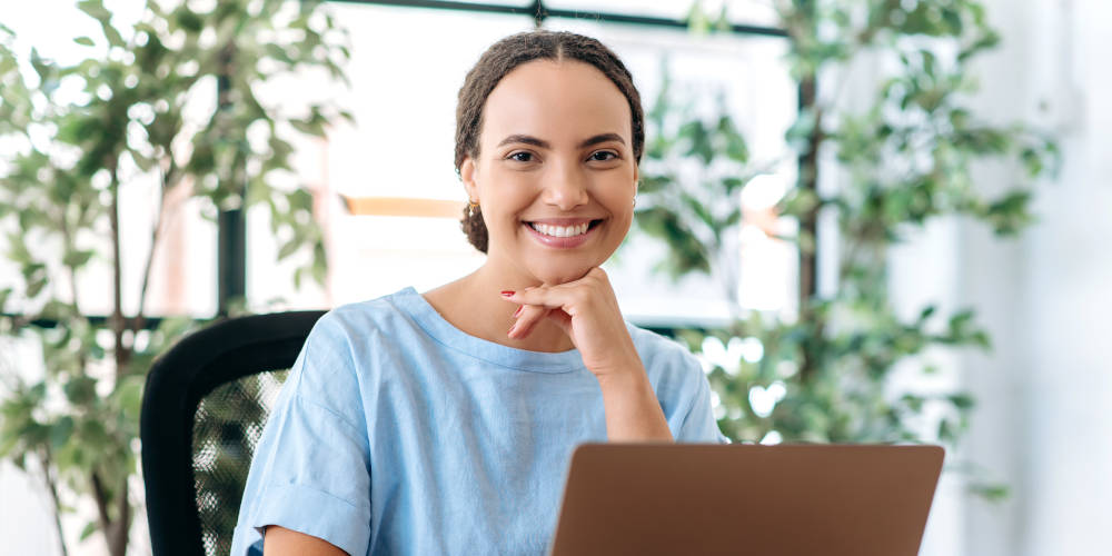 Professional Woman Working on Laptop